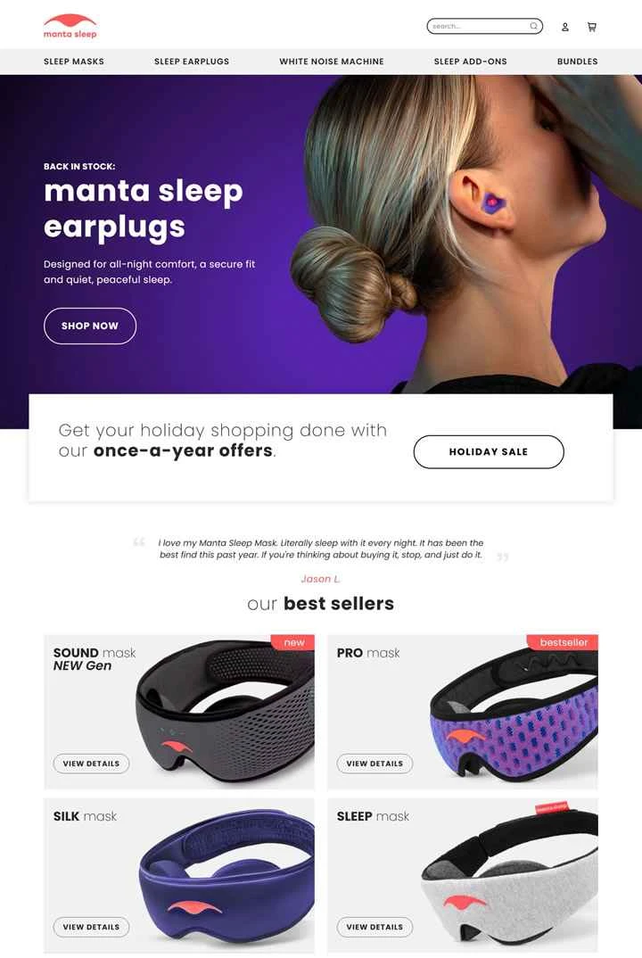 世界で最も効果的な睡眠マスク：マンタ睡眠マスク