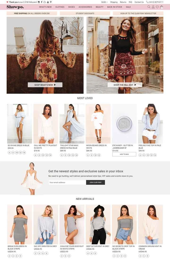 アメリカンファッションオンライン：ショーポ