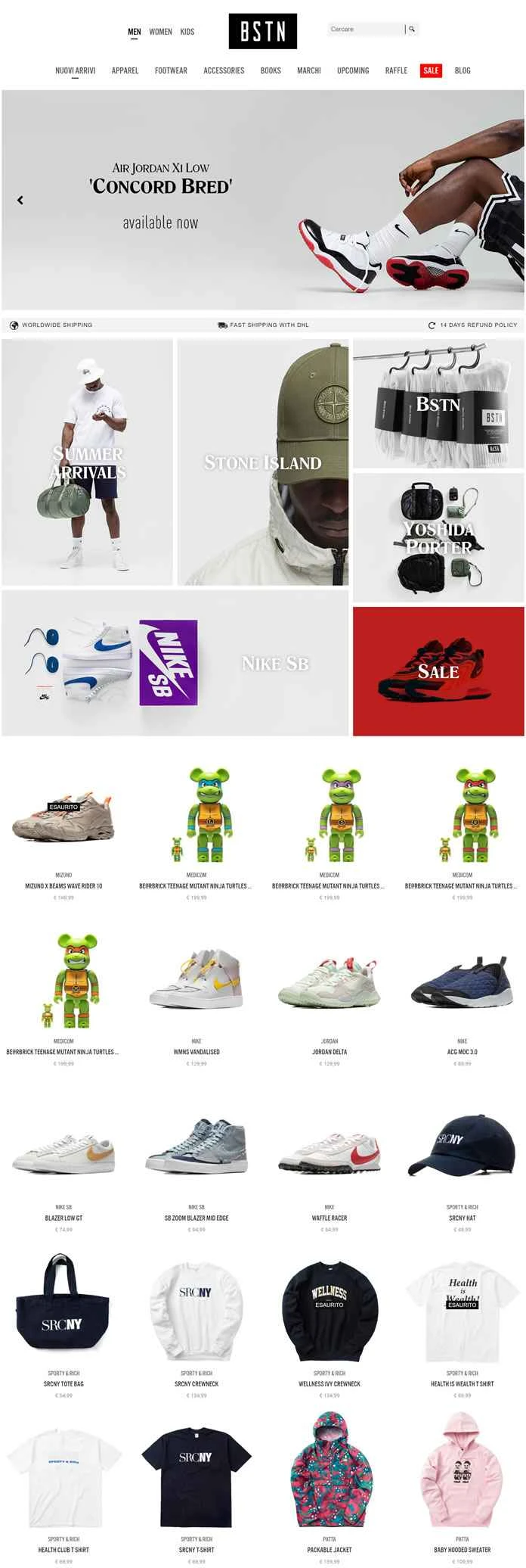 BSTN イタリア: ドイツのストリートとスポーツ文化を紹介する高品質な店舗。