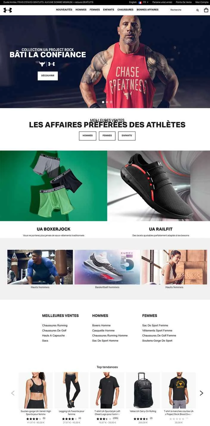 アンダーアーマー フランス公式サイト：アメリカのプレミアムスポーツテクノロジーブランド