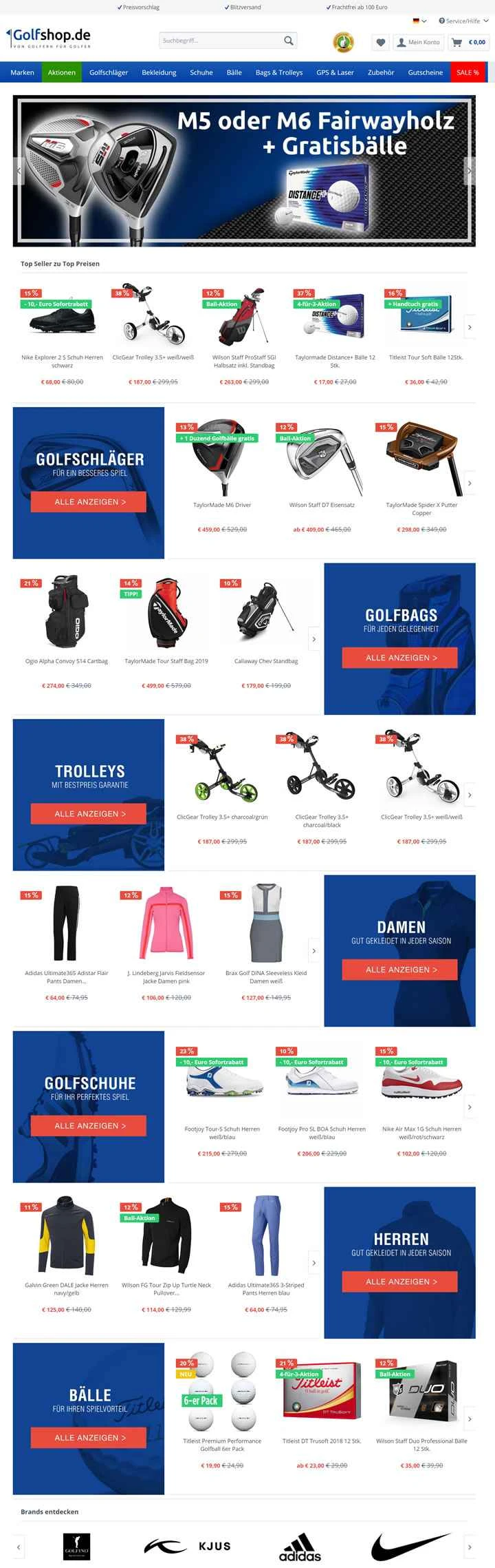 ドイツのゴルフショップ：Golfshop.de