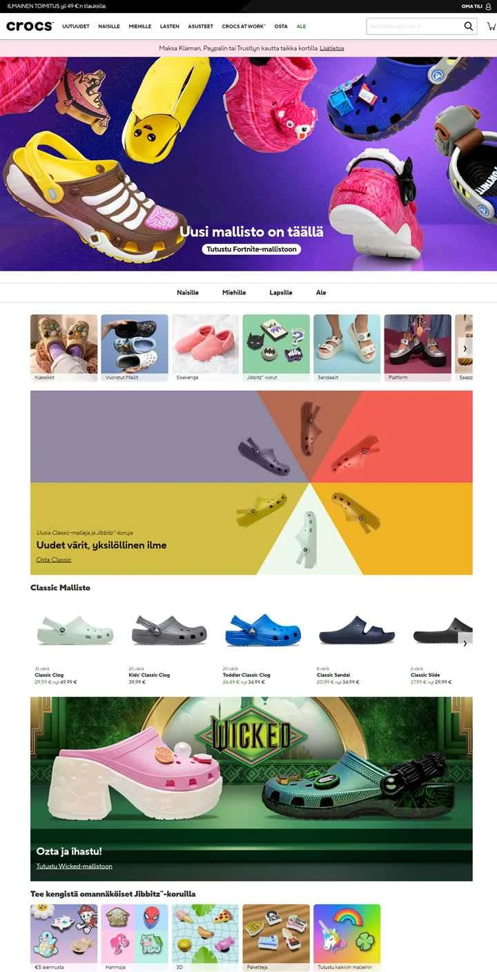 Crocs Finland公式サイト：Crocsクロッグを購入