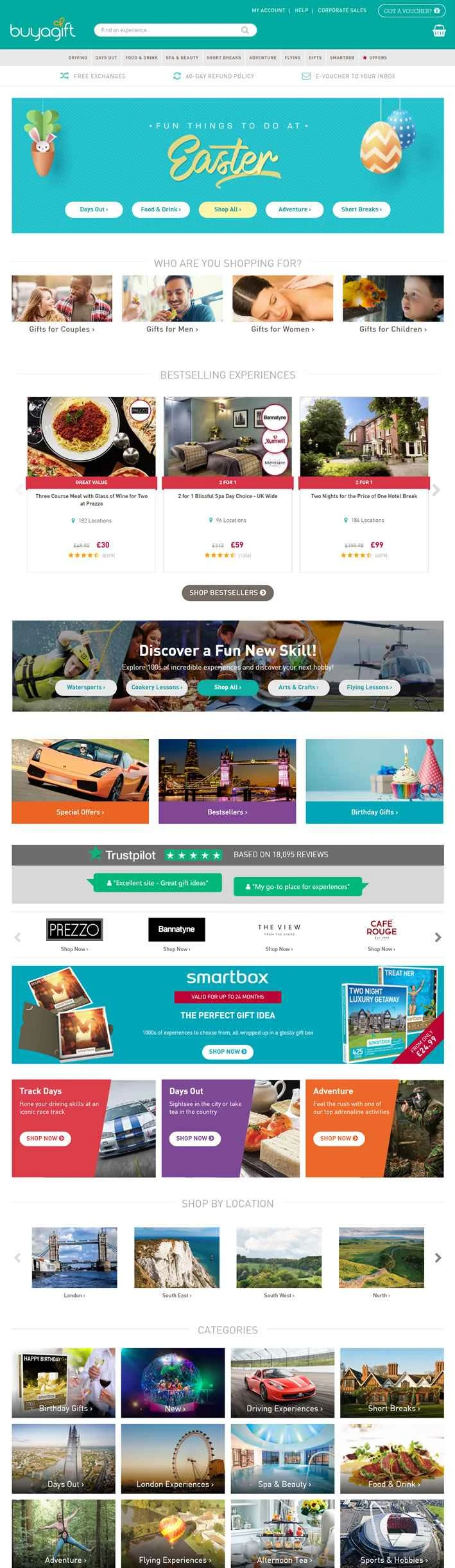 Buyagift は、英国を代表する体験日プロバイダーです。