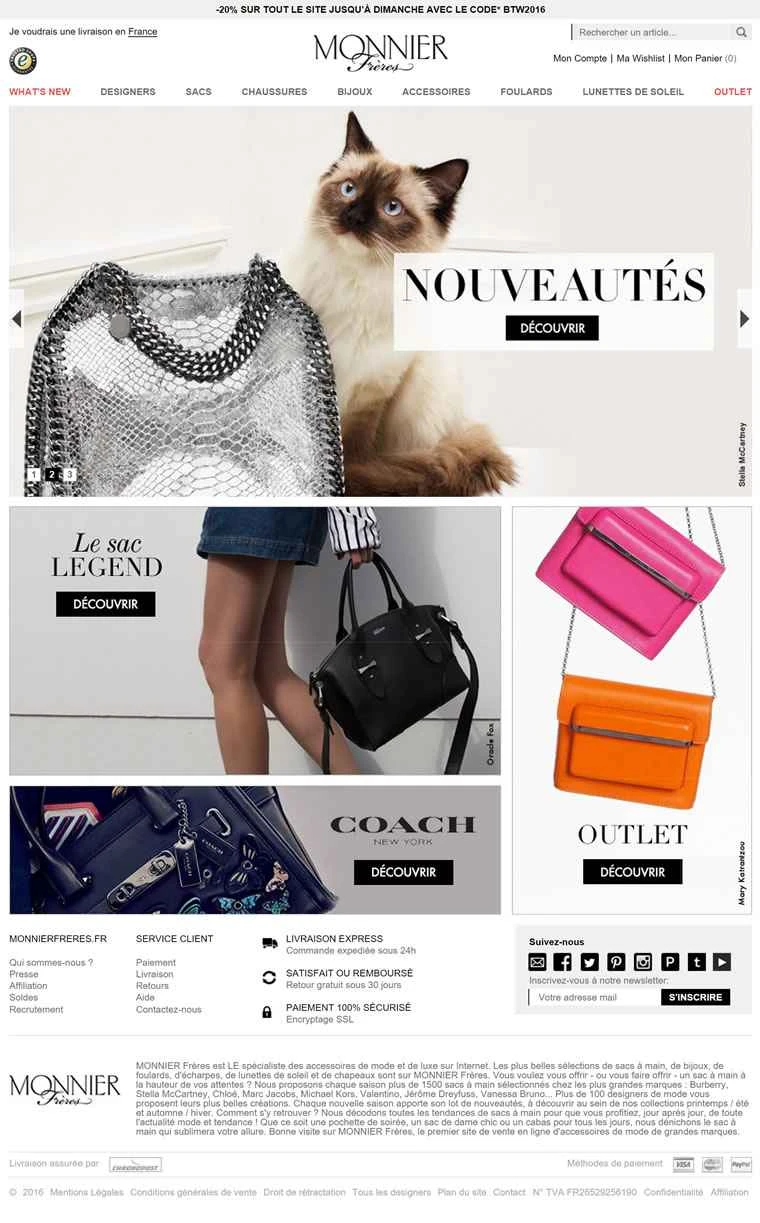 MONNIER Paris は、フランスのオンライン高級女性ファッション アクセサリー ストアです。