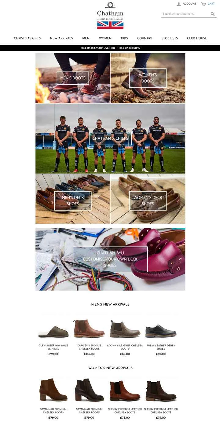 英国デザインのデッキシューズとボートシューズ：チャタム