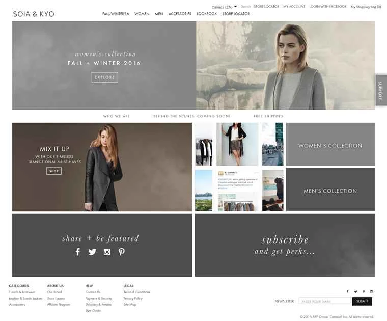 カナダの有名ファッションブランドSOIA & KYO