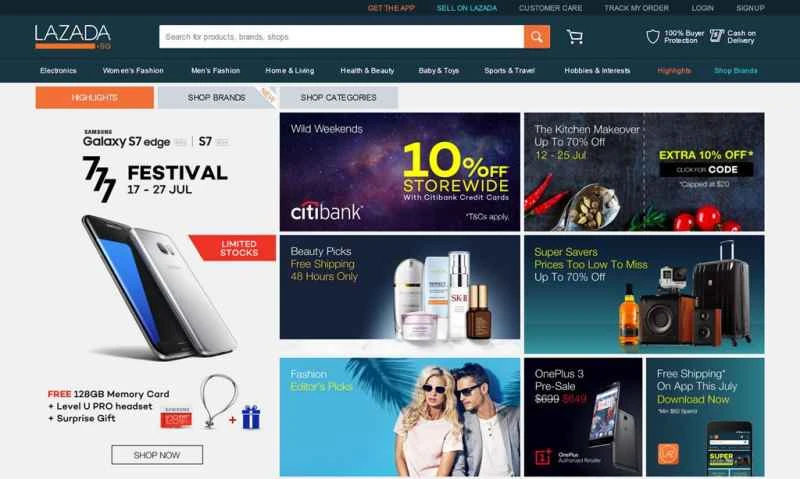 Lazada のシンガポールサイト Lazada.sg は、東南アジア最大のオンラインショッピング サイトです。