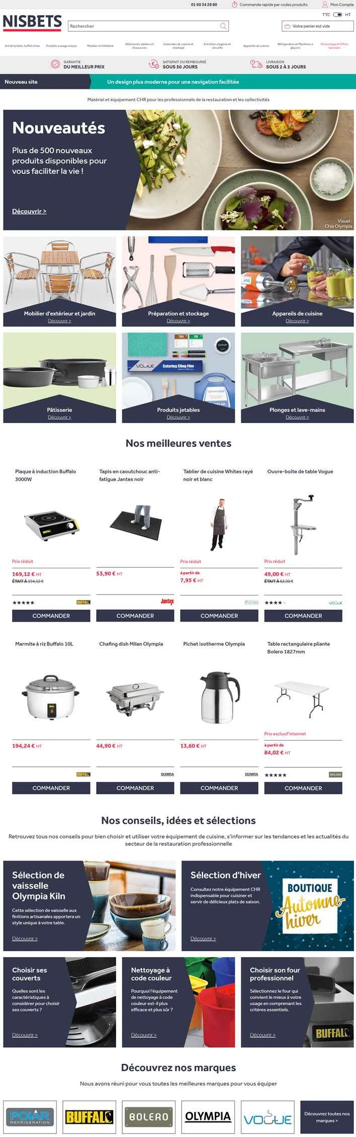 ニスベッツ・フランス：英国最大のキッチン・ケータリング機器サプライヤー