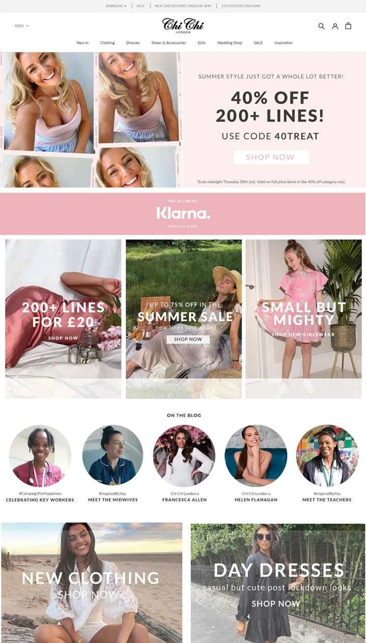 Chi Chi London公式サイト：ドレスやガウンを購入