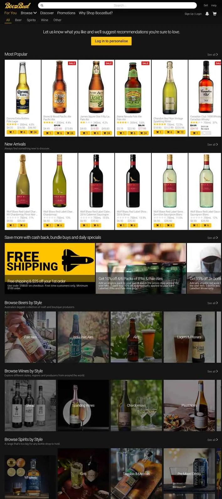 オーストラリアのオンライン酒屋「ボトルストップ」