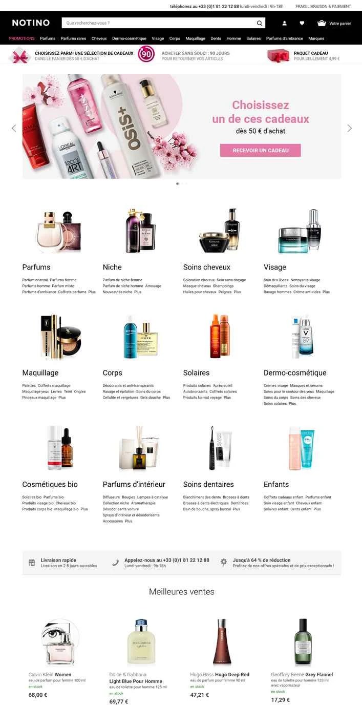 Notino France: 香水と化粧品の購入