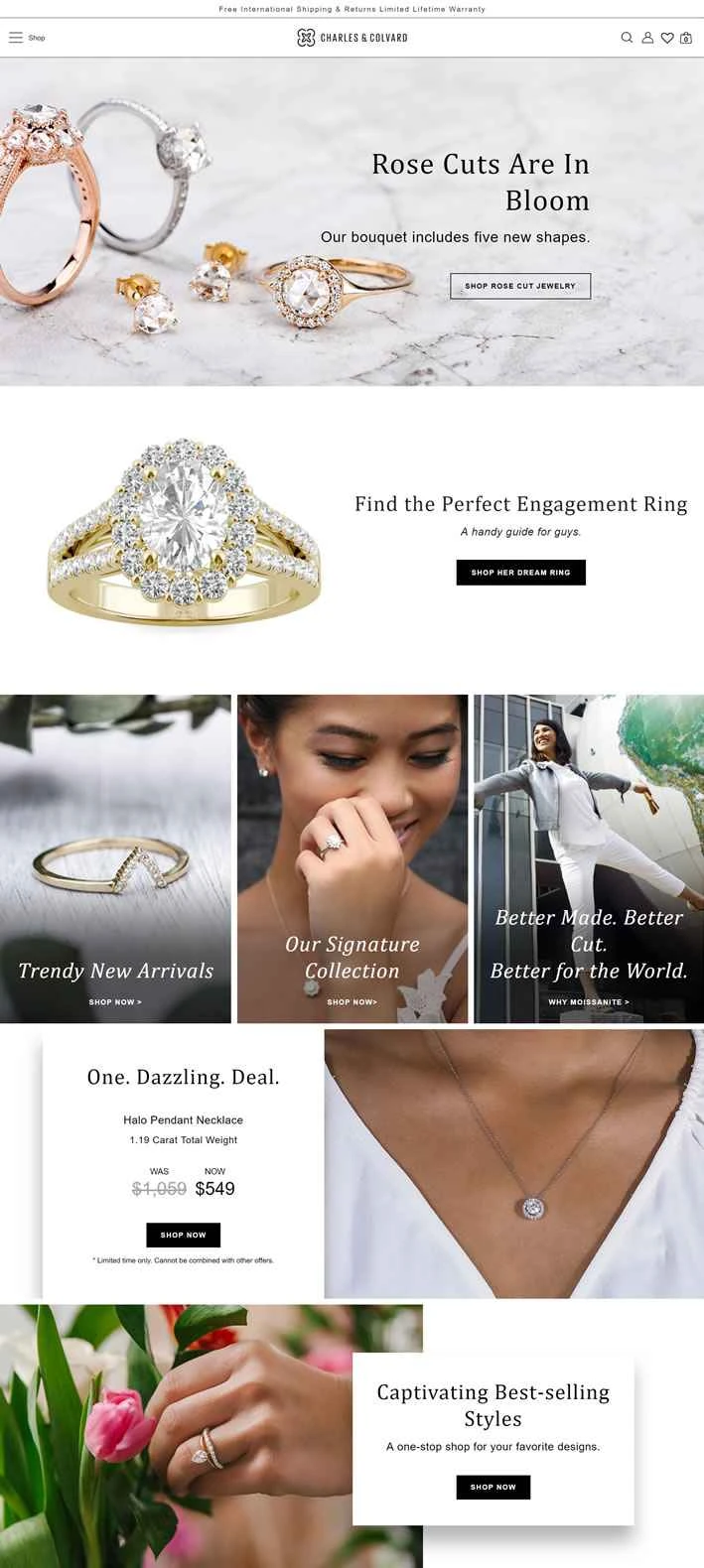 Charles & Colvard 公式サイト: アメリカのモアッサナイトブランド