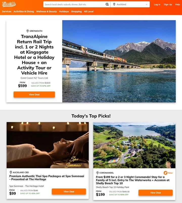 ニュージーランドのお得な情報サイト：TreatMe