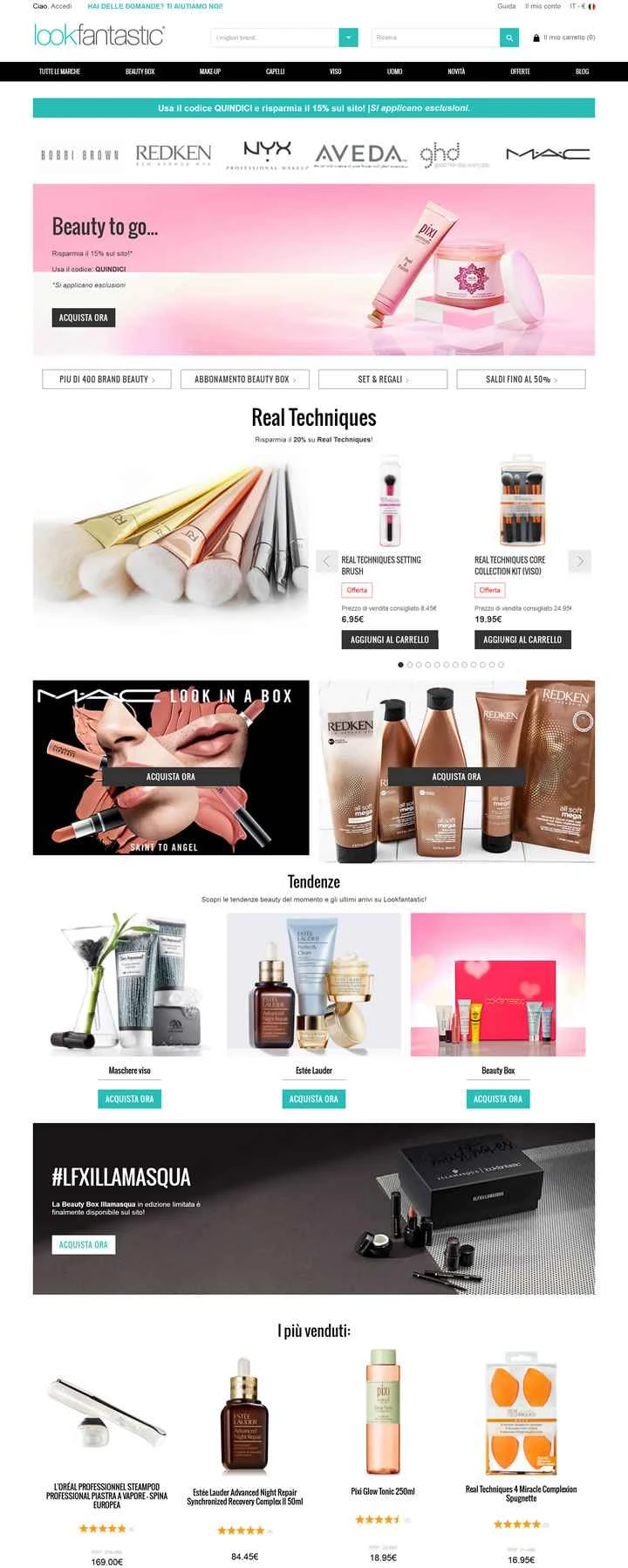Lookfantastic Italy公式サイト：イギリスの有名な美容ショッピングサイト