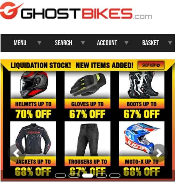 GhostBikes は、英国を代表するオートバイおよびモトクロス アクセサリーの店です。