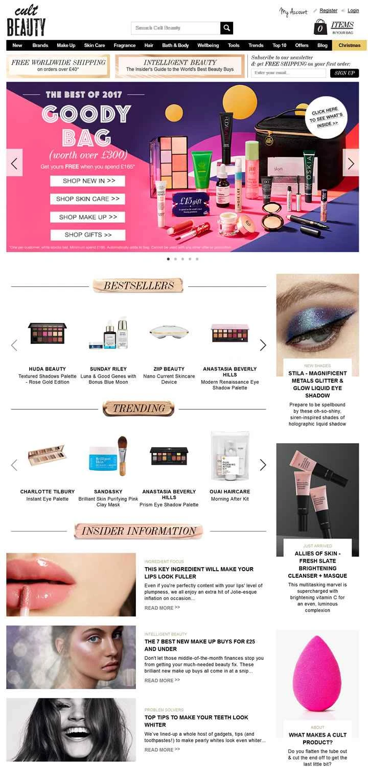 世界最高の美容製品を購入：Cult Beauty