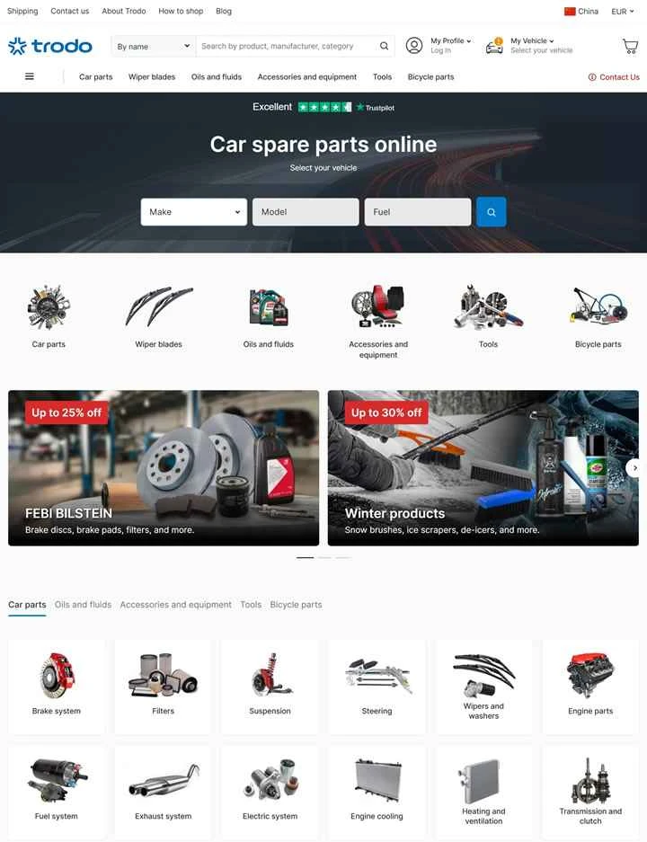 ヨーロッパ最大の自動車部品オンライン小売業者Trodo