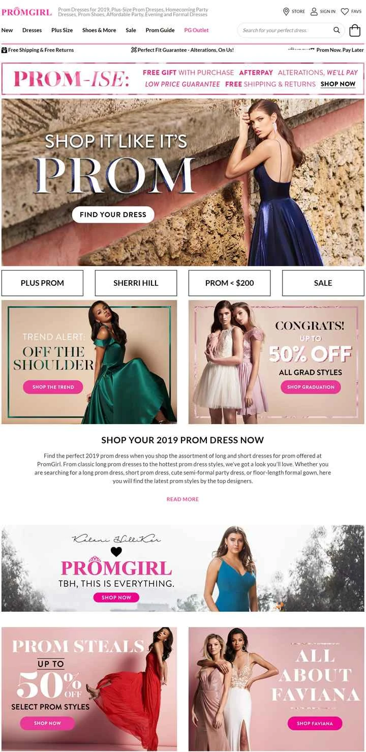 プロムドレスとシューズ：PromGirl