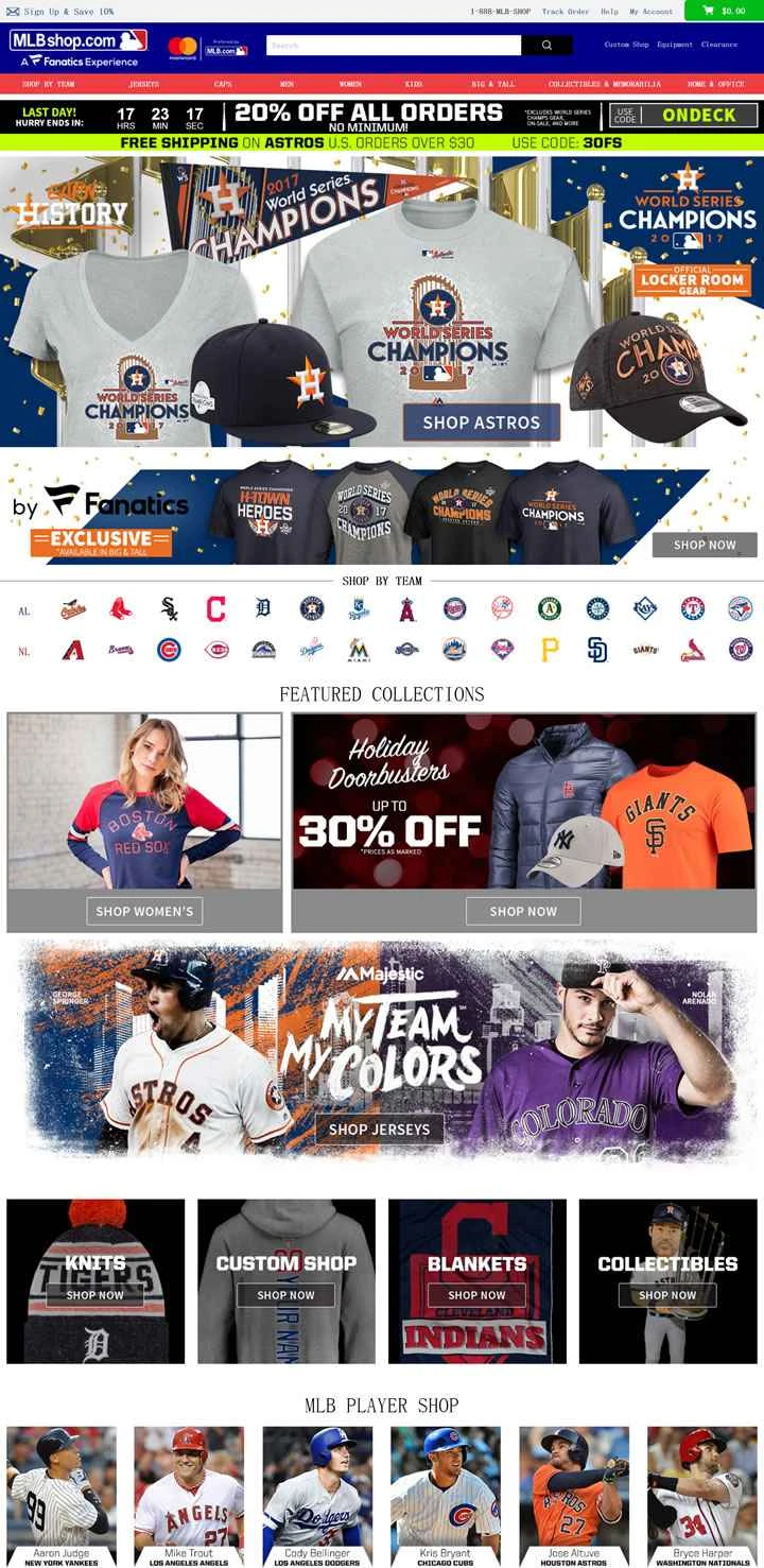 メジャーリーグベースボール公式オンラインストア：MLBShop.com