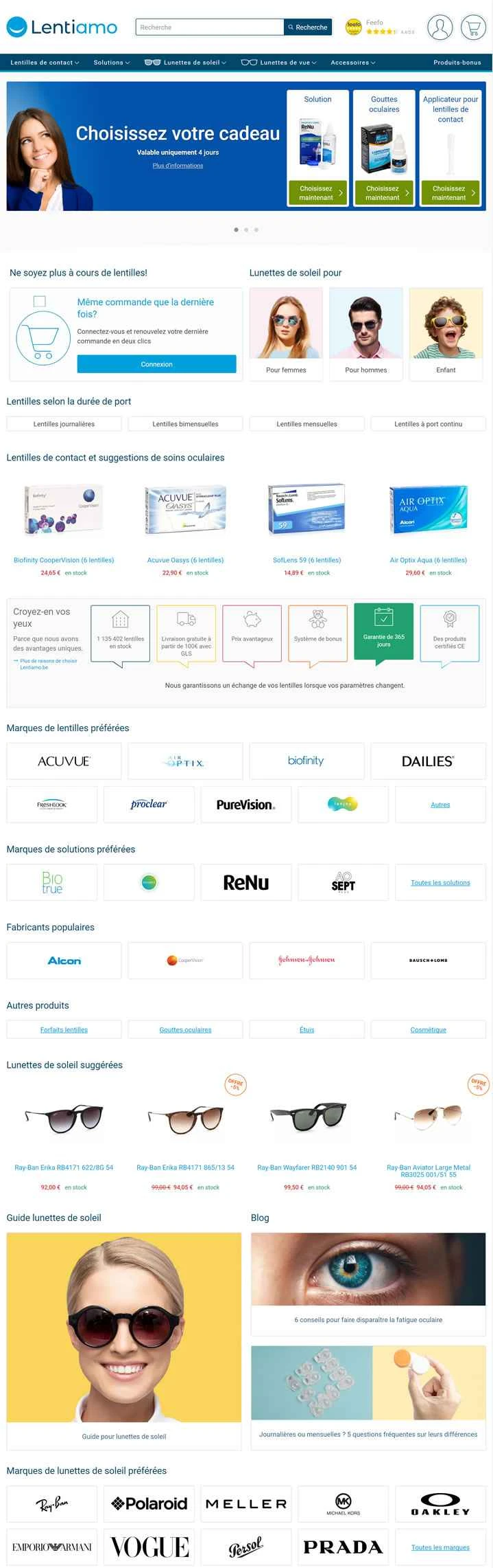 Lentiamo ベルギー: 手頃な価格のコンタクト レンズ