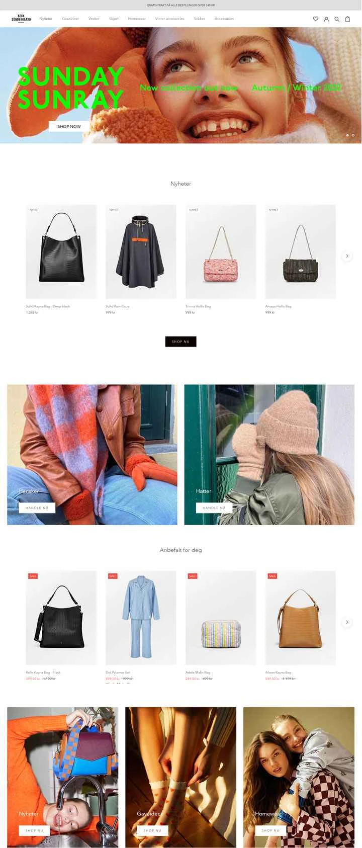 ベック・ソンダーガード ノルウェー：デンマークのアクセサリーとファッションブランド