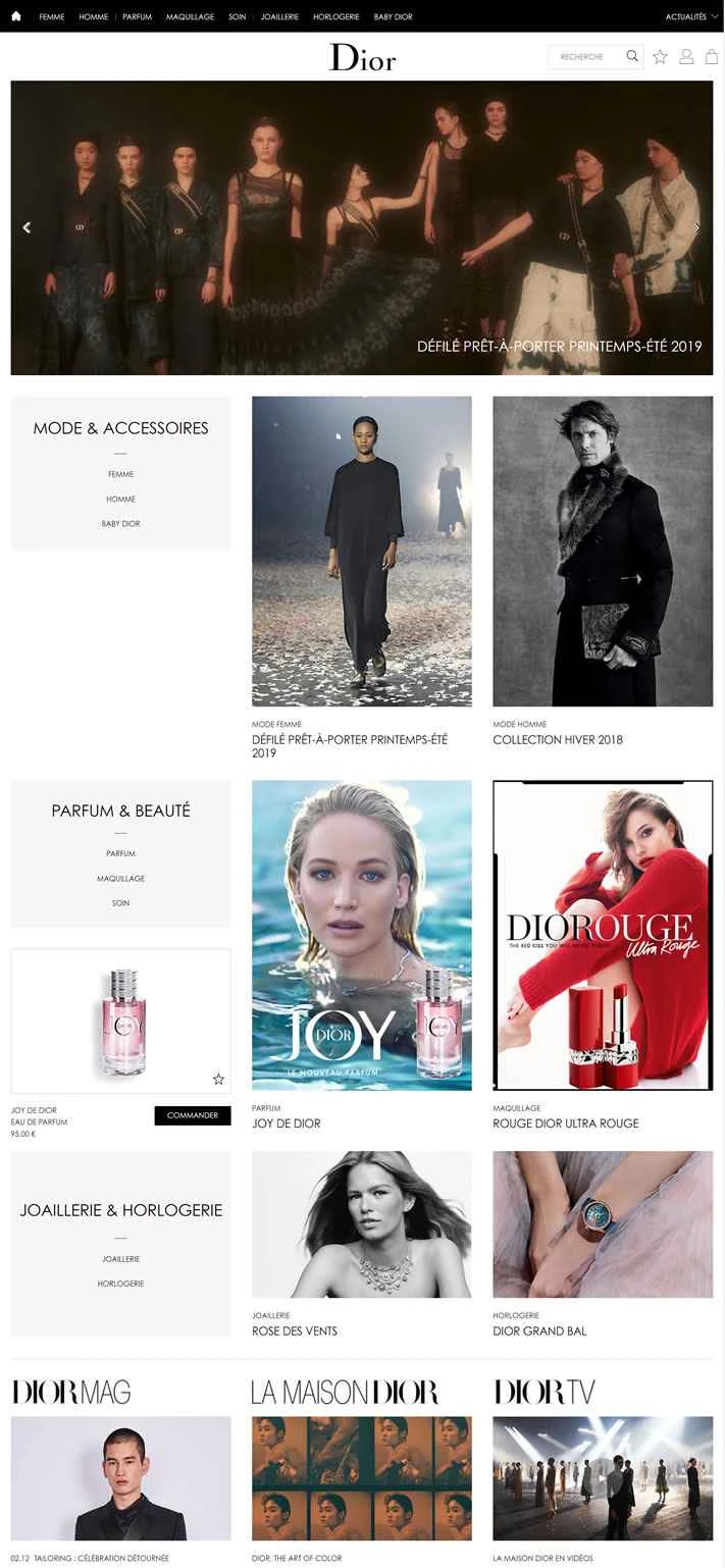 ディオール公式サイト：Dior.com