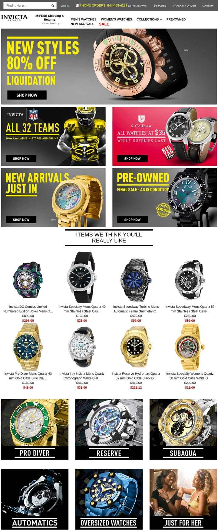 Invicta 公式ストア: 1 世紀にわたる時計製造の歴史を持つスイスの時計ブランド。