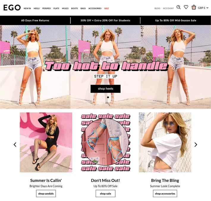 Ego Shoes公式サイト：スタイリッシュな英国製フットウェアブランド