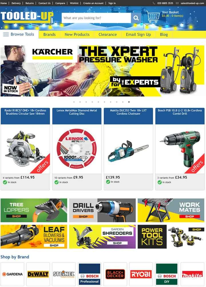 Tooled Up は、英国を代表する手動工具および電動工具のサプライヤーです。