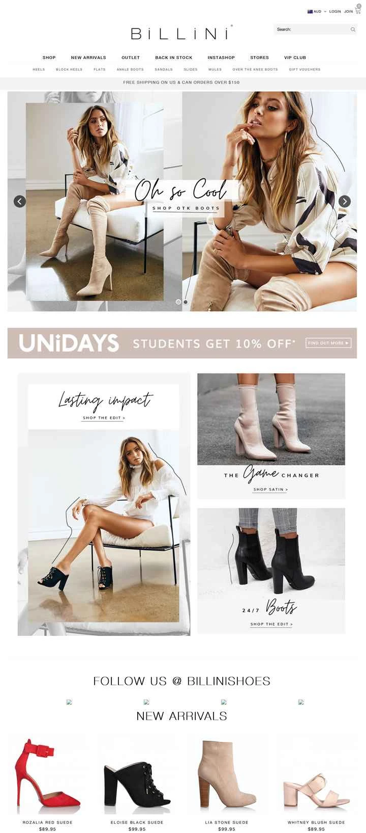 オーストラリアのファストファッション靴市場：ビリーニ