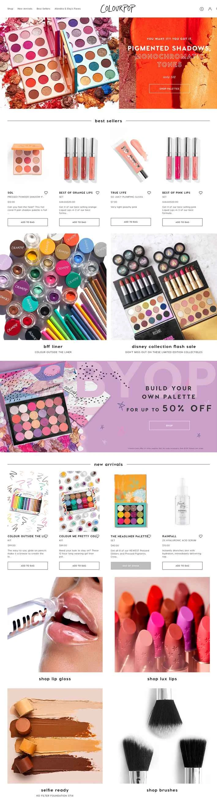 ColourPop US公式サイト：ロサンゼルスを拠点とするメイクアップブランドColourPop