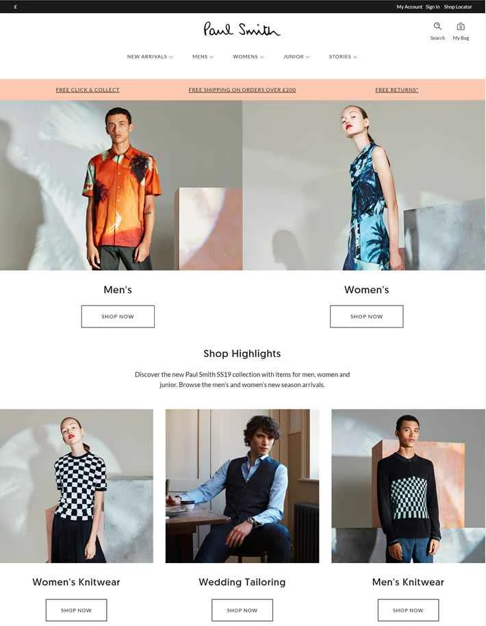 ポール・スミス UK 公式サイト：英国の国民的ファッションブランド