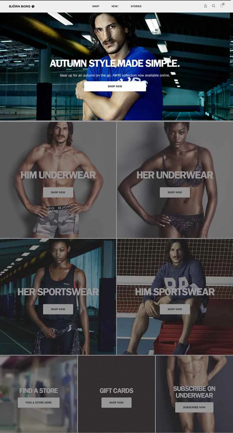 ビョルン・ボルグ公式オンラインストア：国際スポーツファッションブランド