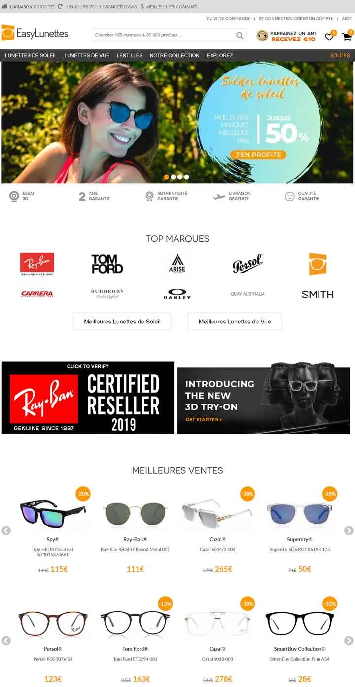フランス最大のオンラインアイウェアストア、EasyLunettes