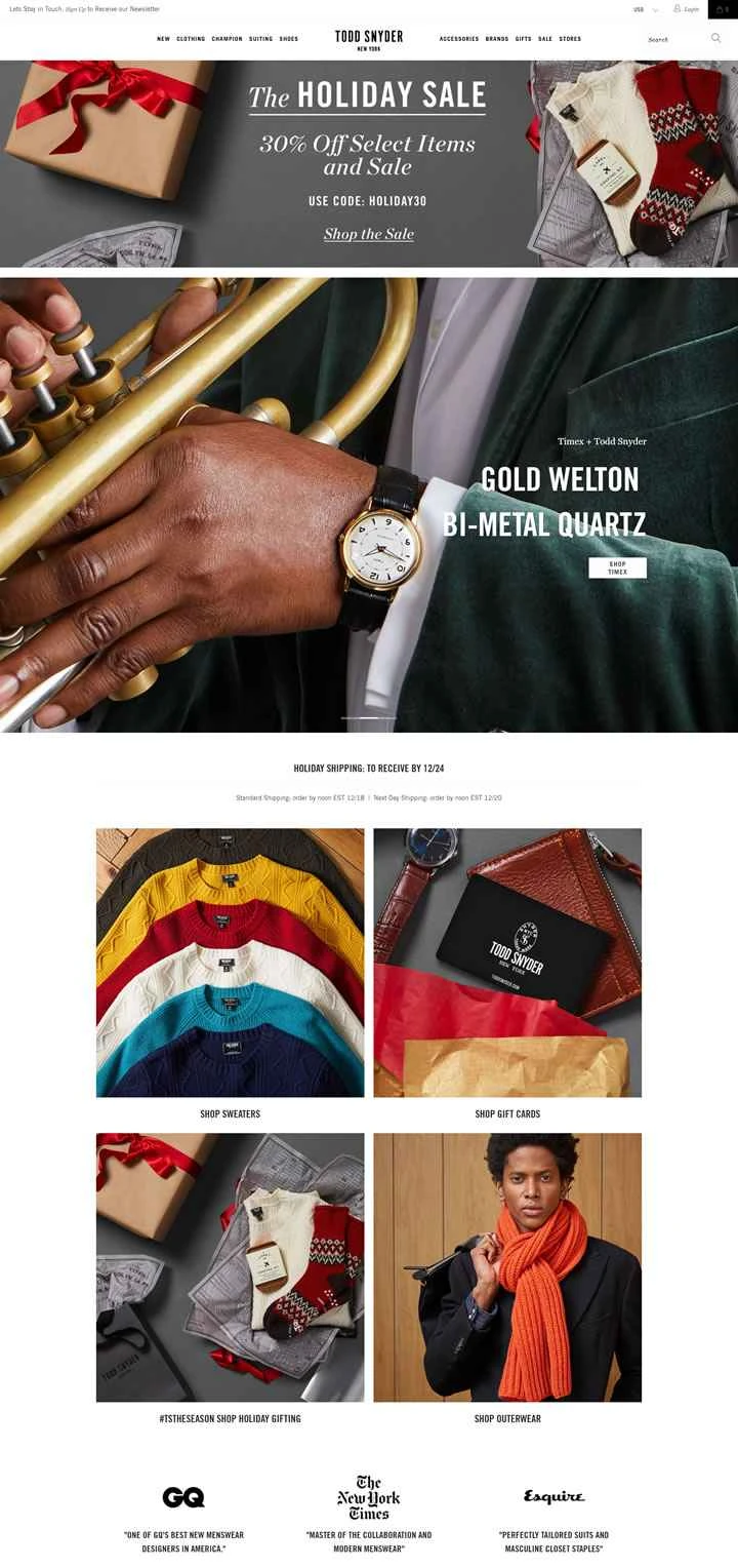 現代紳士の日常の贅沢：トッド・スナイダー