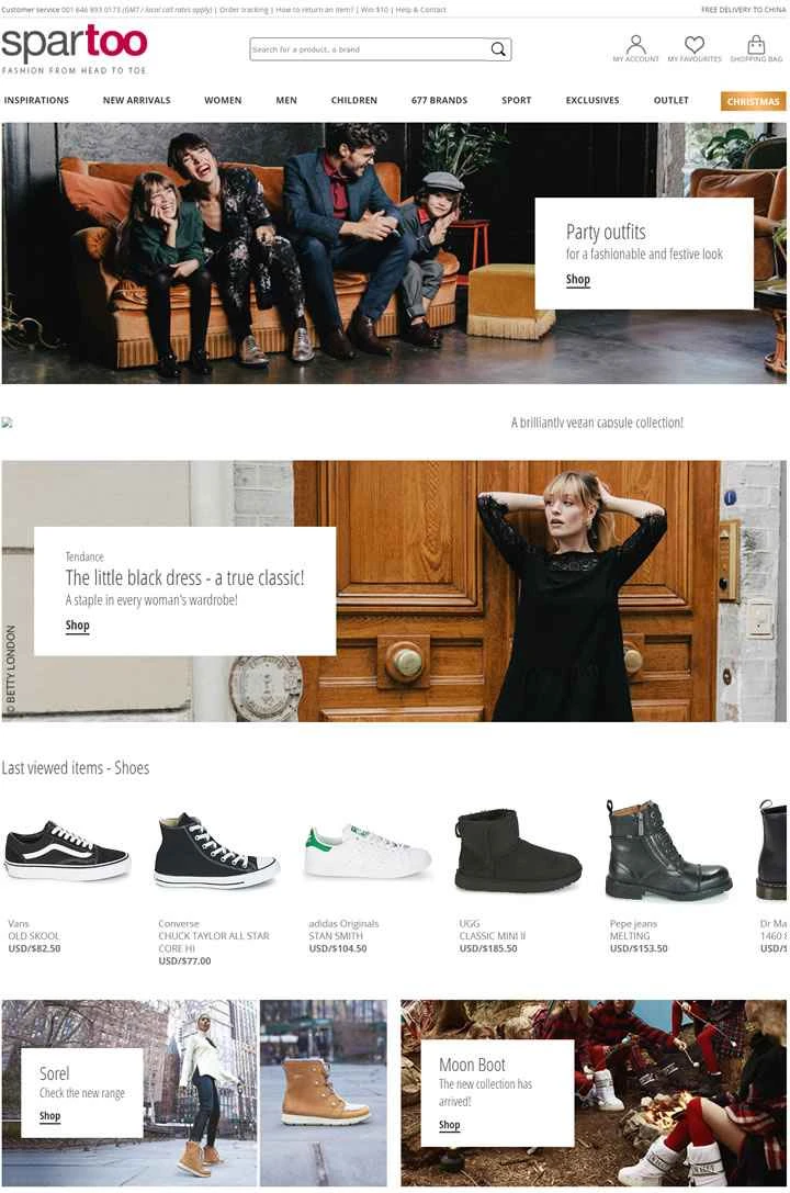 Spartoo（米国）：ヨーロッパNo.1のオンラインファッション小売業者