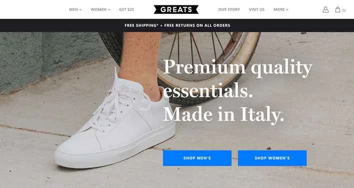 プレミアムアスレチックシューズ：GREATS