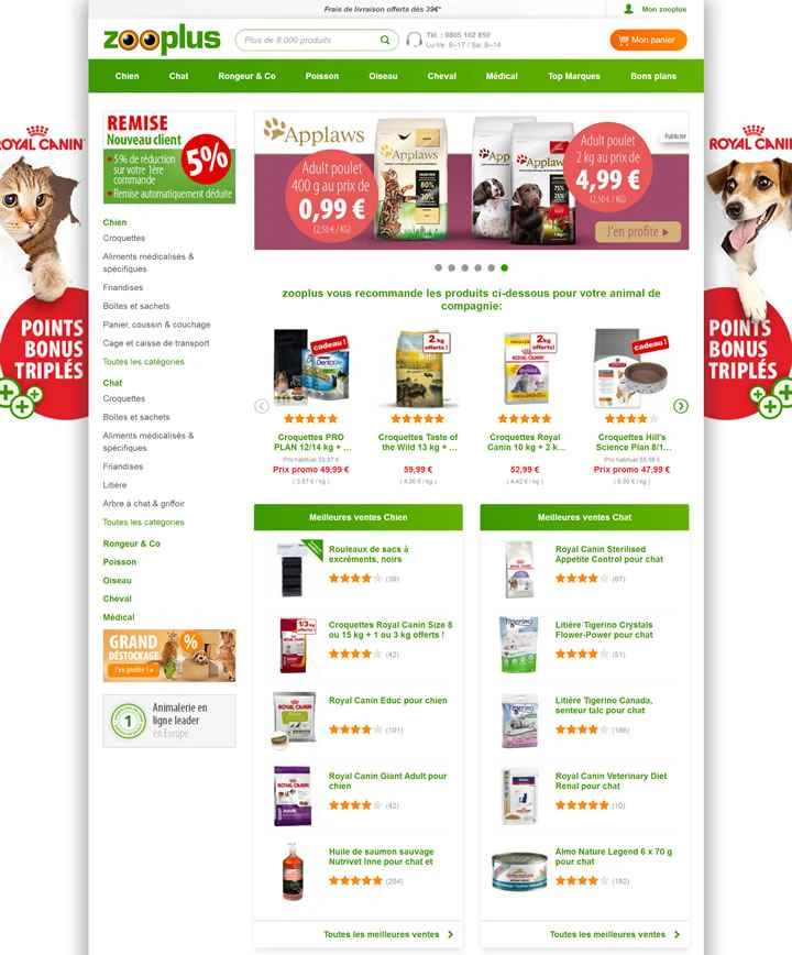 フランスのオンラインペットショップ：zooplus.fr