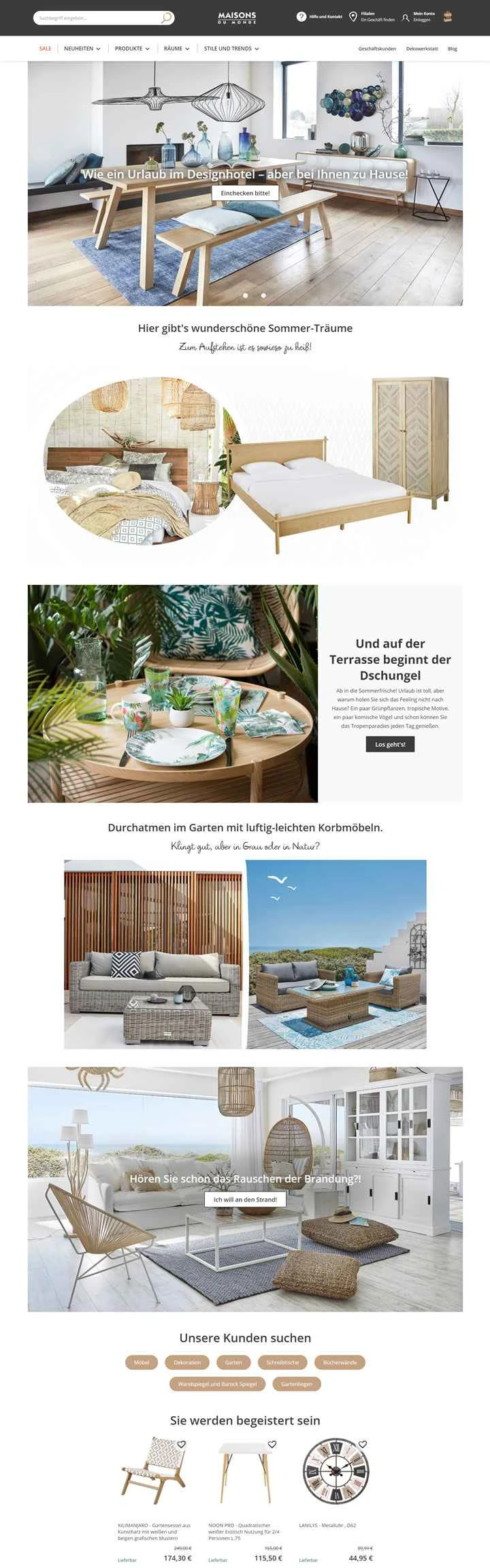 メゾン・デュ・モンド、ドイツ: フランスの家具と装飾品の市場リーダー