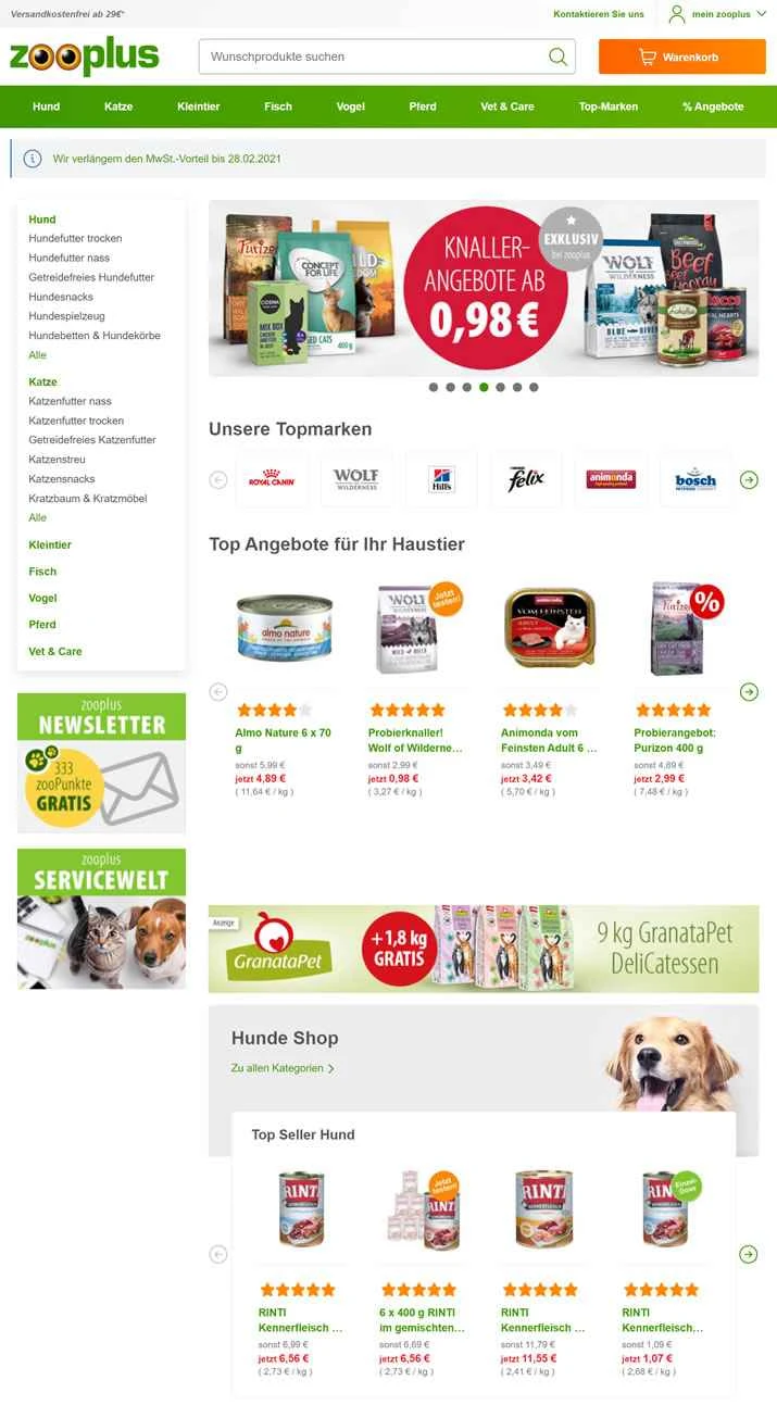 zooplus Germany: 動物用品、動物飼料、動物フードをお手頃な価格で注文できます。