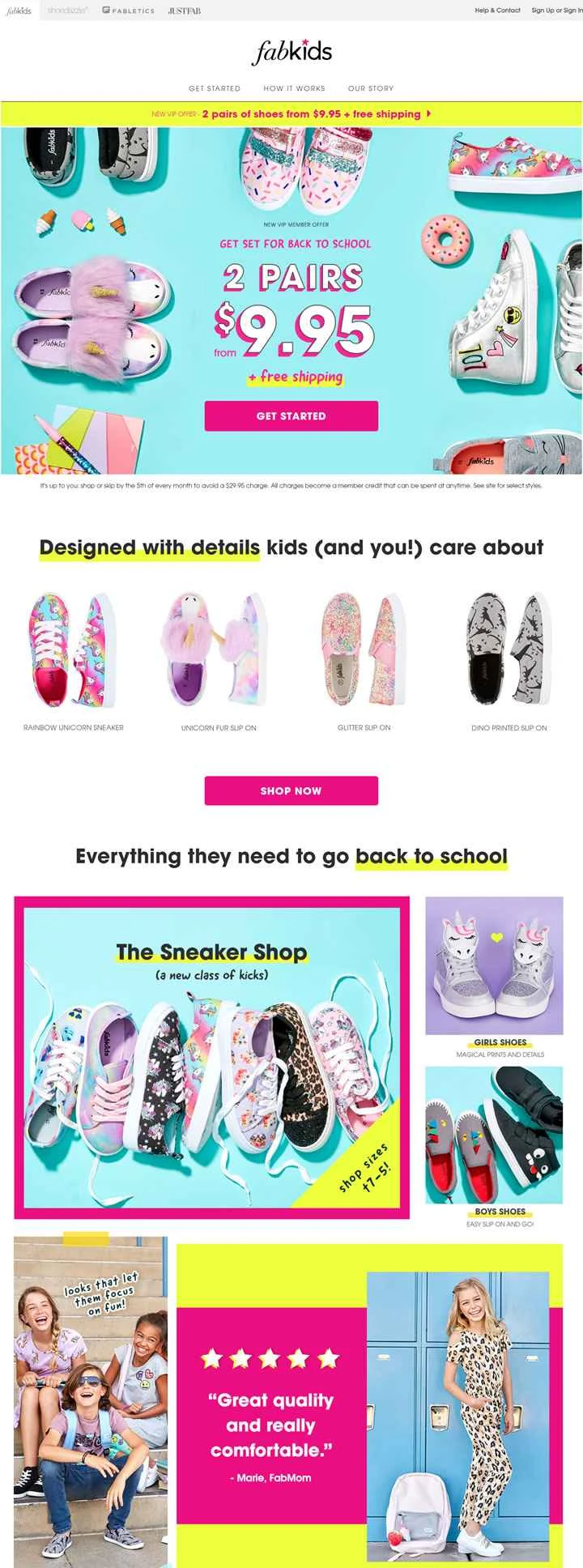 かわいい子供服と靴：Fabkids