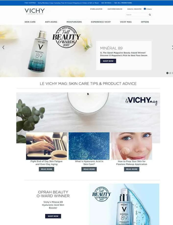 VICHY US公式サイト：ヨーロッパNo.1の薬局アンチエイジングブランド