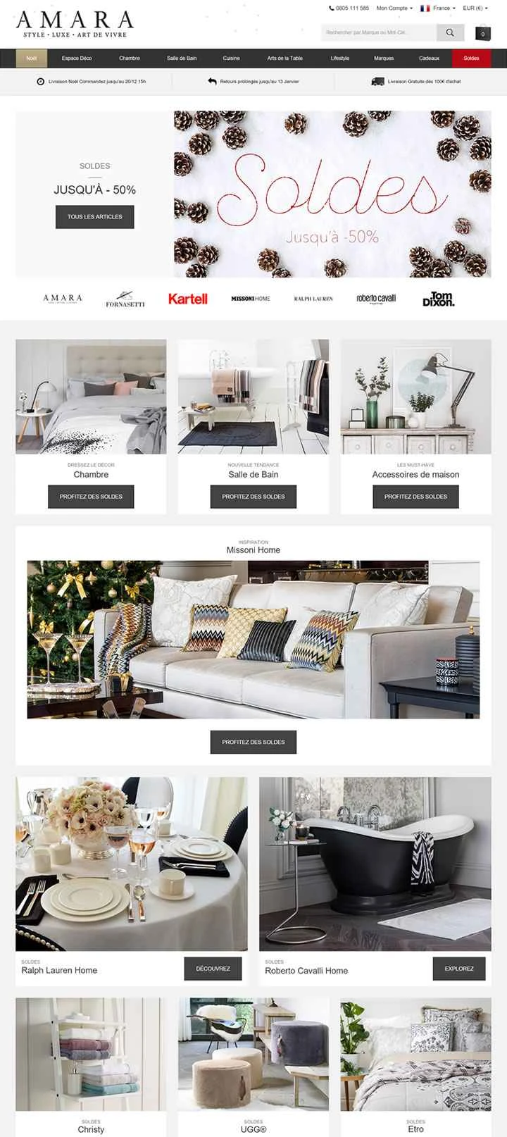 Amara Home Furnishings (UK) フランスのウェブサイト: ホームデコレーション、モダンデコレーション、高級ギフト