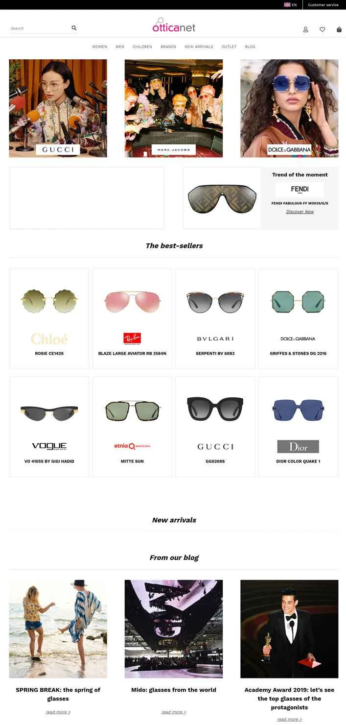 Otticanet UK: 世界的に有名なトップクラスのアイウェアブランド。セール期間中は割引価格でご購入いただけます。