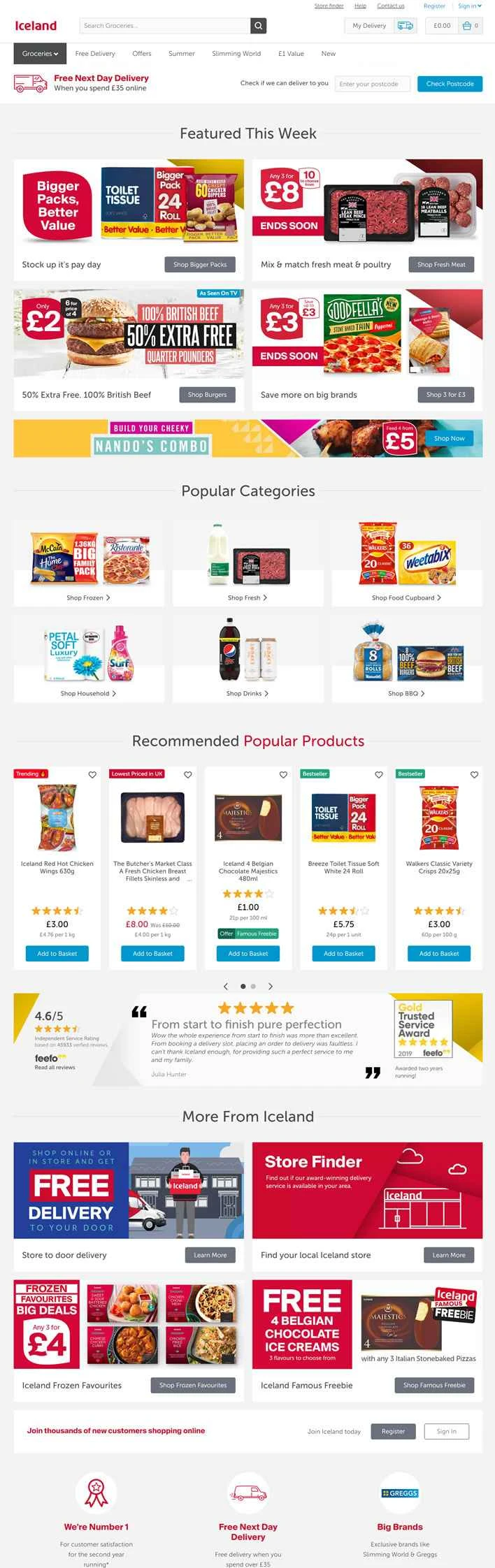 アイスランドの食料品店：オンライン食料品ショッピング