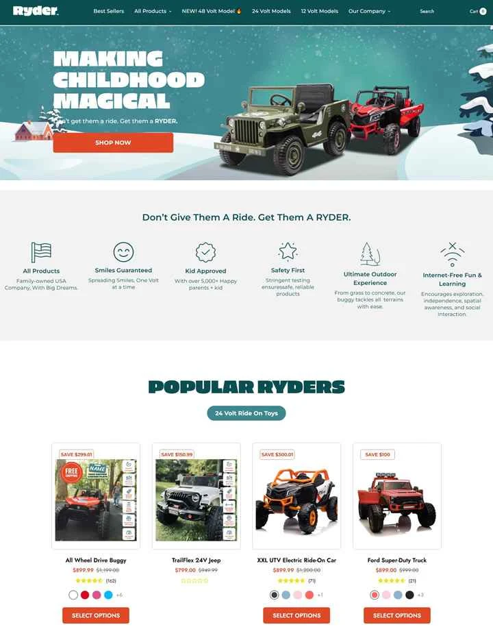 ライダートイズは、アメリカの子供向け電動おもちゃの車のブランドです。