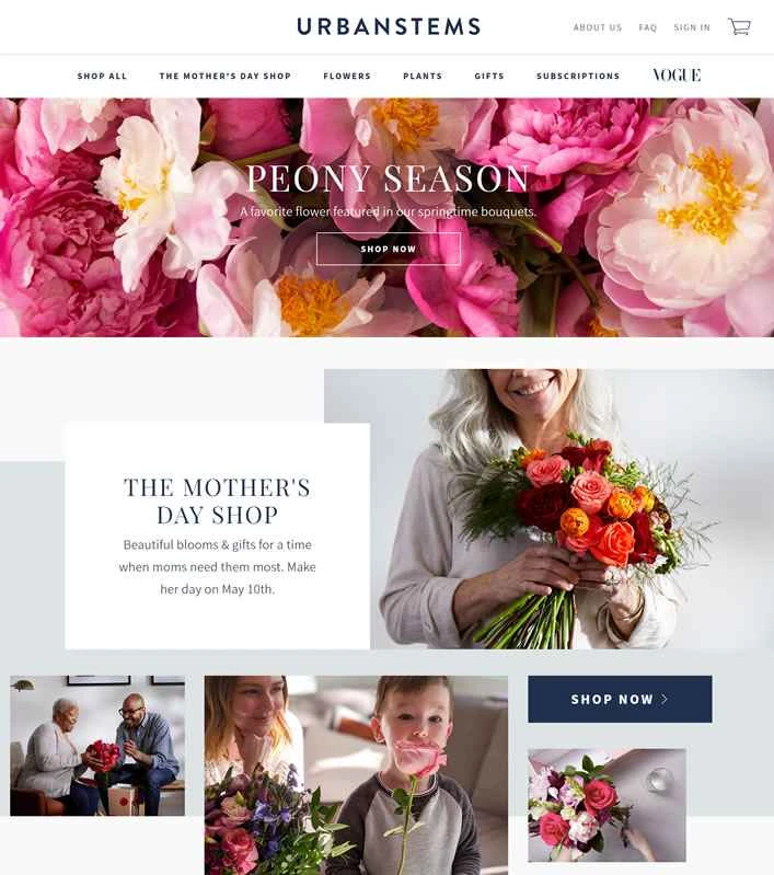 米国を拠点とする花配達サービス、UrbanStems。