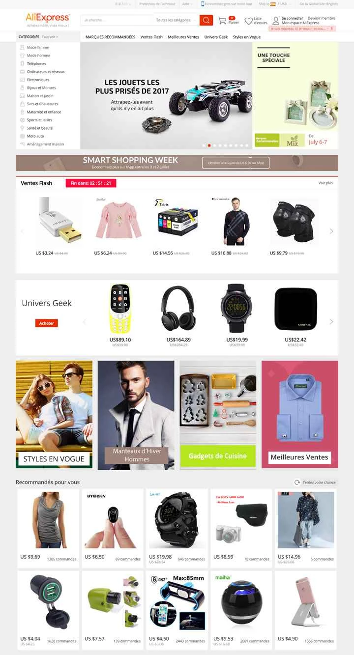 AliExpress France は、商品とサービスの世界的なオンライン マーケットプレイスです。