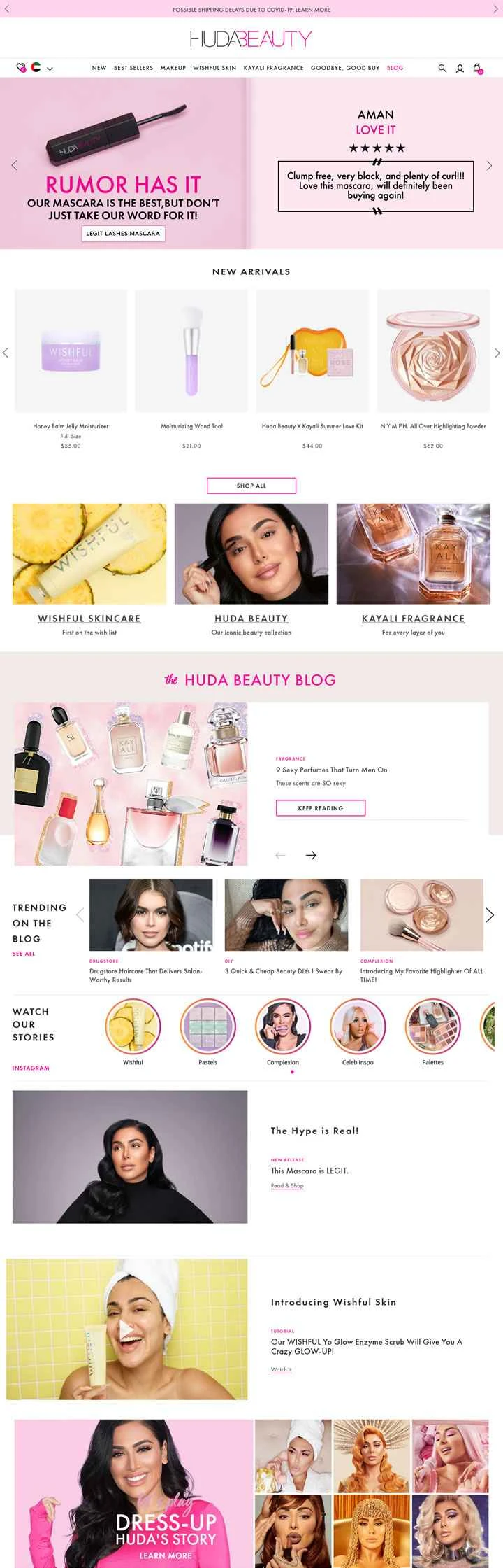 Huda Beauty公式ストア：メイクアップと美容製品