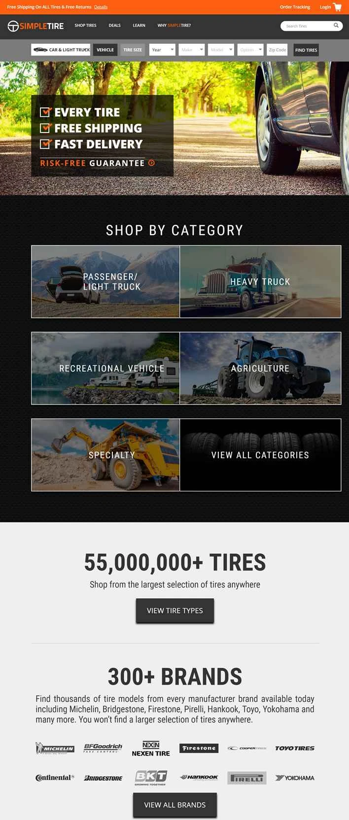 アメリカのオンラインタイヤ小売業者SimpleTire